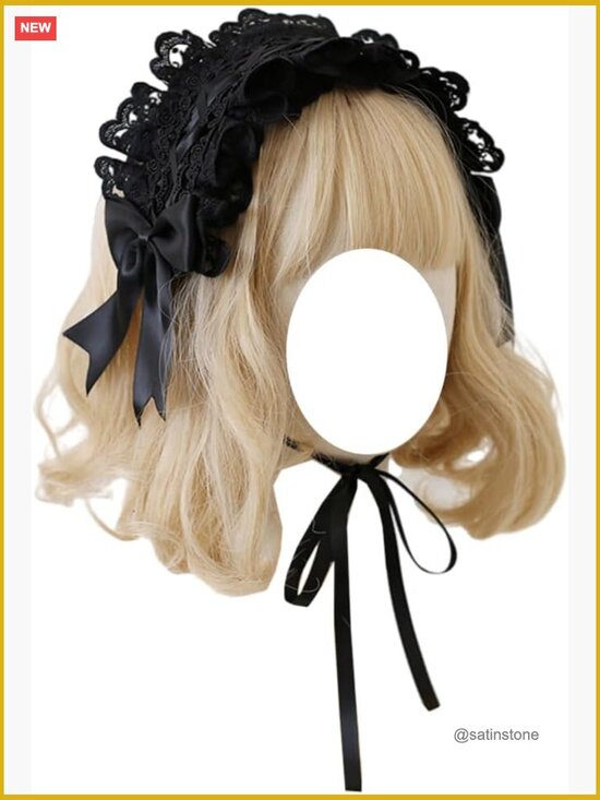 Lace Gothic Maid Headband Lolita Cosplay Hair Accessory
